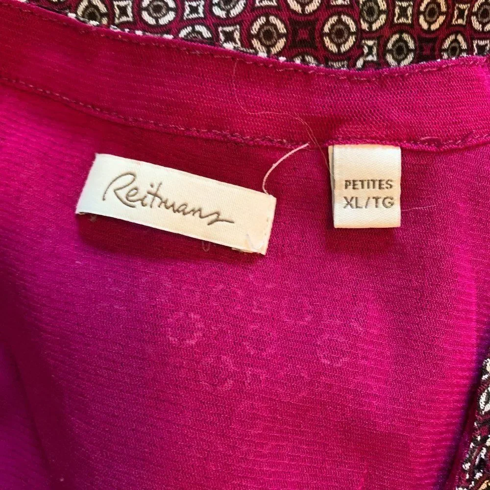 Pretty maroon Blouse, Size XL fits M - Picture 10 of 12